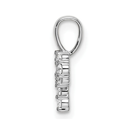 14k White Gold 1/10 carat Lab Grown Diamond VS/SI+ G+ Complete Letter P Initial Pendant