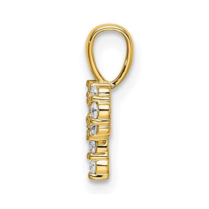 14k 1/10 carat Lab Grown Diamond VS/SI+ G+ Complete Letter P Initial Pendant