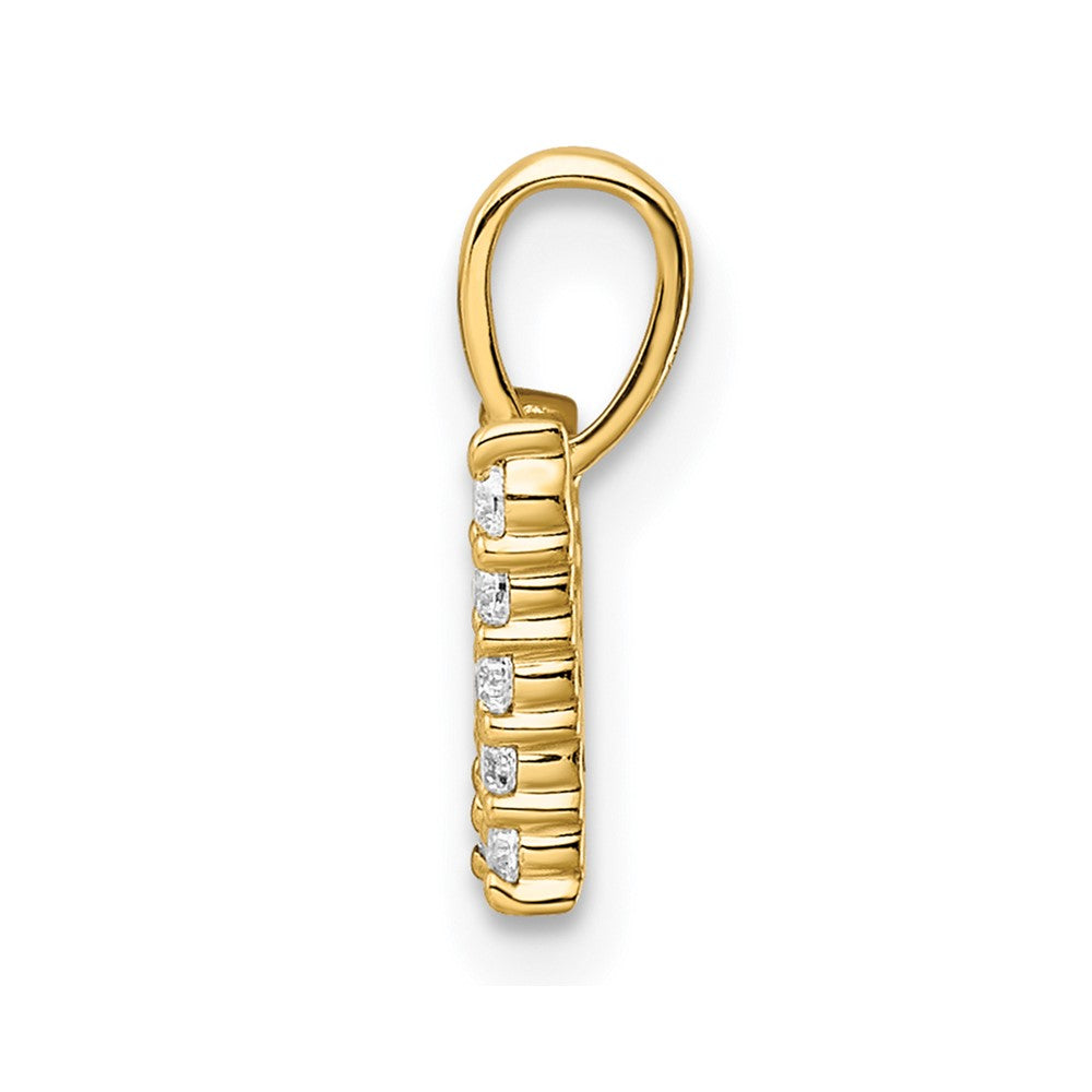 14k 1/6 carat Lab Grown Diamond VS/SI+ G+ Complete Letter W Initial Pendant