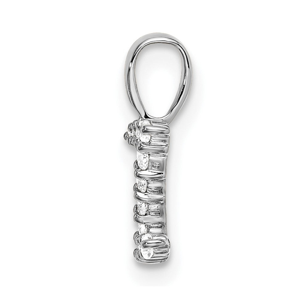 14k White Gold 1/8 carat Lab Grown Diamond VS/SI+ G+ Complete Letter Z Intitial Pendant