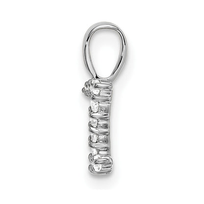 14k White Gold 1/8 carat Lab Grown Diamond VS/SI+ G+ Complete Letter Z Intitial Pendant