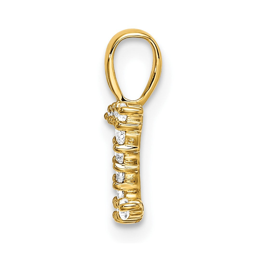 14k 1/8 carat Lab Grown Diamond VS/SI+ G+ Complete Letter Z Intitial Pendant