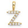 14k 1/8 carat Lab Grown Diamond VS/SI+ G+ Complete Letter Z Intitial Pendant