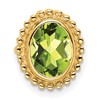 10k Oval Peridot Chain Slide