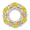 14k 5/8 carat Lab Grown Diamond VS/SI+ G+ and Lab Created Yellow Sapphire Chain Slide Pendant