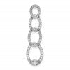 14K White Gold Lab Grown Diamond VS/SI+ G+ Oval Drop Pendant