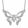 14k White Gold 3/8 carat Lab Grown Diamond VS/SI+ G+ 18 inch Butterfly Necklace