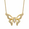 14k 3/8 carat Lab Grown Diamond VS/SI+ G+ 18 inch Butterfly Necklace