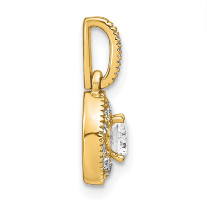 14k 1/2 carat Lab Grown Diamond VS/S IFGH Oval Complete Vintage Pendant