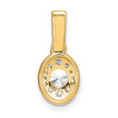 14k 1/2 carat Lab Grown Diamond VS/S IFGH Oval Complete Vintage Pendant