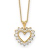 10k 1/2 carat Lab Grown Diamond VS/SI+ G+ Complete 18 inch Heart Pendant Necklace