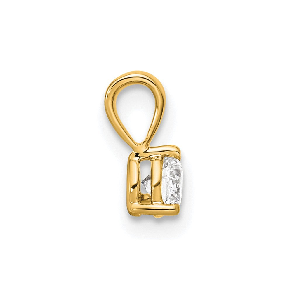 14k 1/4 carat Lab Grown Diamond VS/SI+ G+ Three Prong Complete Solitaire Pendant