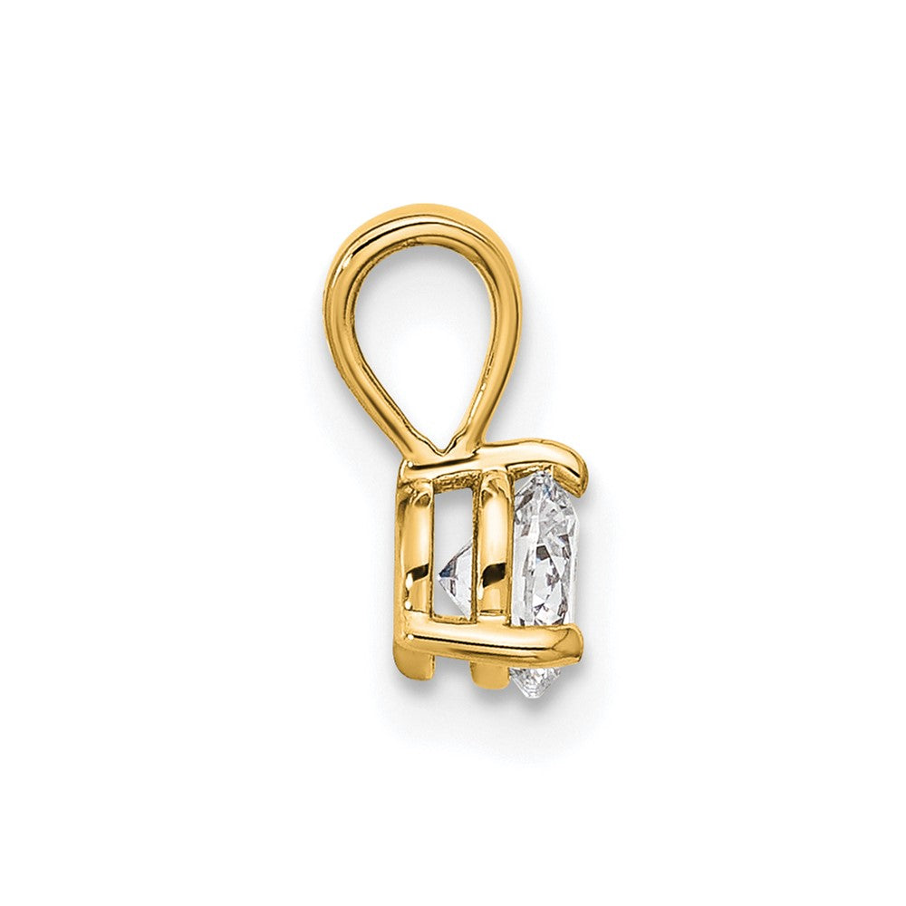 14k 1/3 carat Lab Grown Diamond VS/SI+ G+ Three Prong Complete Solitaire Pendant