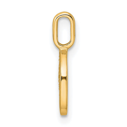 10K Diamond Letter O Initial Pendant