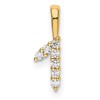 14K Diamond Number 1 Pendant