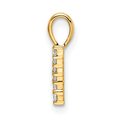 14K Diamond Number 7 Pendant
