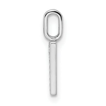 14k White Gold Diamond Number 7 Pendant