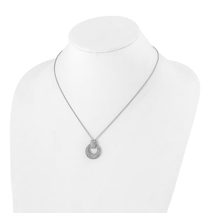 True Origin 14K White Gold 1 1/6 carat Lab Grown Diamond VS+ F+ 18 in Complete Circle Pendant Necklace