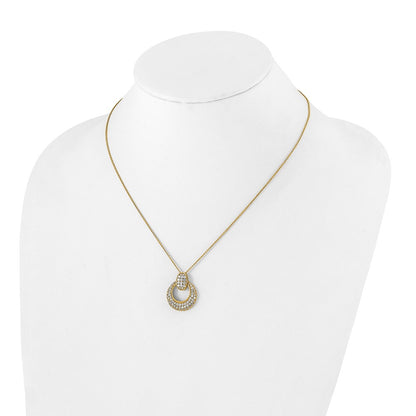 True Origin 14K Yellow Gold 1 1/6 carat Lab Grown Diamond VS+ F+ 18 in Complete Circle Pendant Necklace