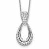 True Origin 14K White Gold 1/2 carat Lab Grown Diamond VS+ F+ 18 in Complete Teardrop Necklace