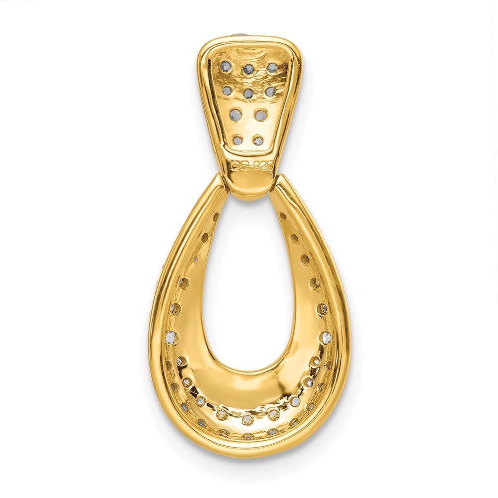 True Origin 14K Yellow Gold 1/2 carat Lab Grown Diamond VS+ F+ 18 in Complete Teardrop Necklace