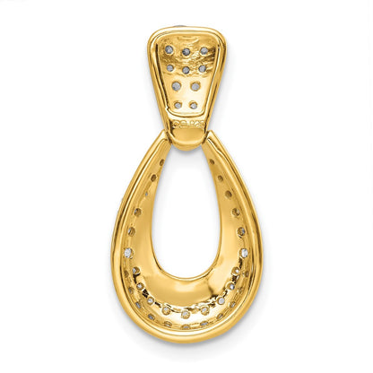 True Origin 14K Yellow Gold 1/2 carat Lab Grown Diamond VS+ F+ 18 in Complete Teardrop Necklace