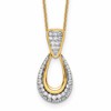 True Origin 14K Yellow Gold 1/2 carat Lab Grown Diamond VS+ F+ 18 in Complete Teardrop Necklace