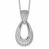 True Origin 14K White Gold 1 1/3 carat Lab Grown Diamond VS+ F+ 18 in Complete Teardrop Necklace