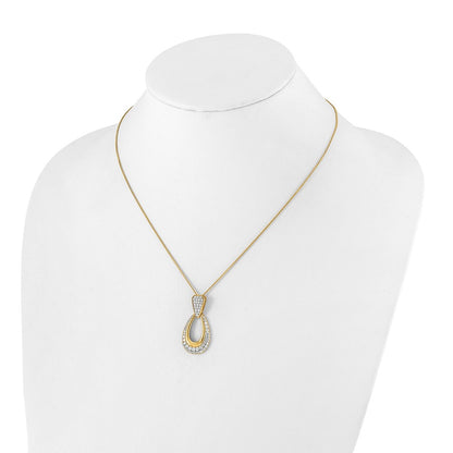 True Origin 14K Yellow Gold 1 1/3 carat Lab Grown Diamond VS+ F+ 18 in Complete Teardrop Necklace