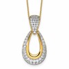 True Origin 14K Yellow Gold 1 1/3 carat Lab Grown Diamond VS+ F+ 18 in Complete Teardrop Necklace