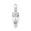 14K White Gold Lab Grown Diamond VS/SI+ G+ 5.85x3.0mm Pear Solitaire Pendan