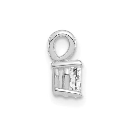 14k White Gold 1/3 carat Lab Grown Diamond VS/SI+ G+ Complete Oval Solitaire Pendant