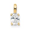 14k 1/3 carat Lab Grown Diamond VS/SI+ G+ Complete Oval Solitaire Pendant