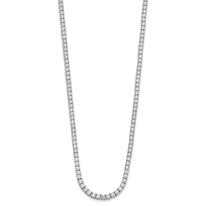 14k White Gold 10 carat Lab Grown Diamond VS/SI+ G+ Complete 16 inch Tennis Necklace