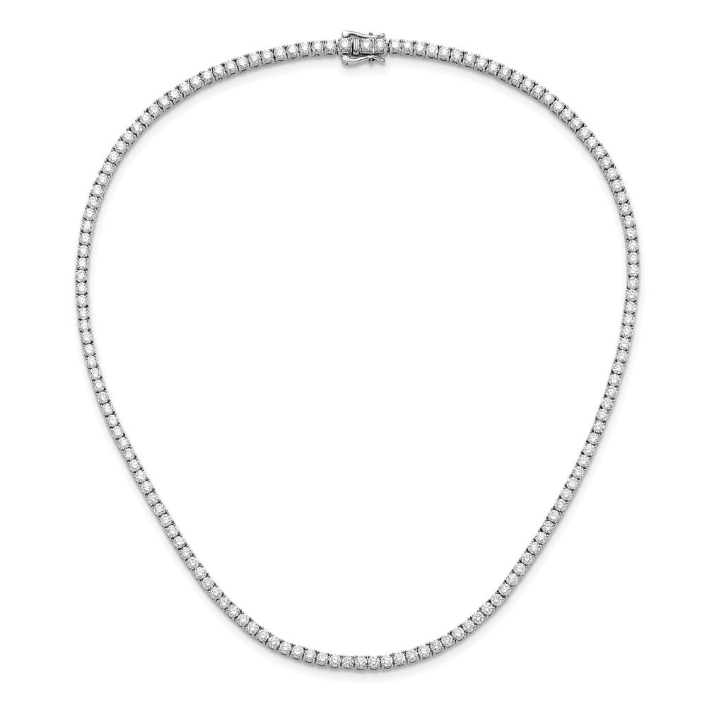 14k White Gold 10 carat Lab Grown Diamond VS/SI+ G+ Complete 16 inch Tennis Necklace