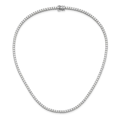 14k White Gold 10 carat Lab Grown Diamond VS/SI+ G+ Complete 16 inch Tennis Necklace