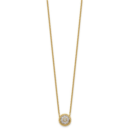 14k 1/3 carat Lab Grown Diamond VS/SI+ G+ Round 18 inch Necklace