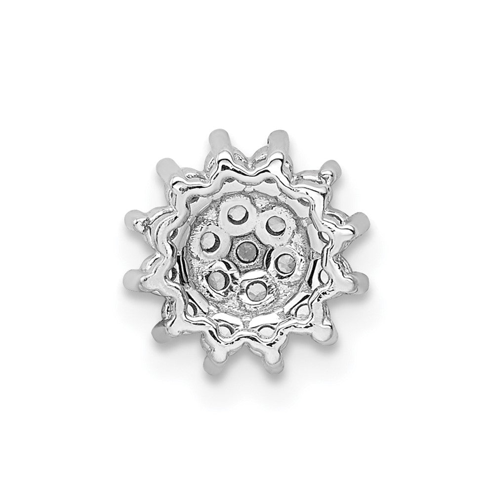 14k White Gold 1/4 carat Lab Grown Diamond VS/SI+ G+ Complete Chain Slide Pendant