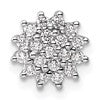 14k White Gold 1/4 carat Lab Grown Diamond VS/SI+ G+ Complete Chain Slide Pendant