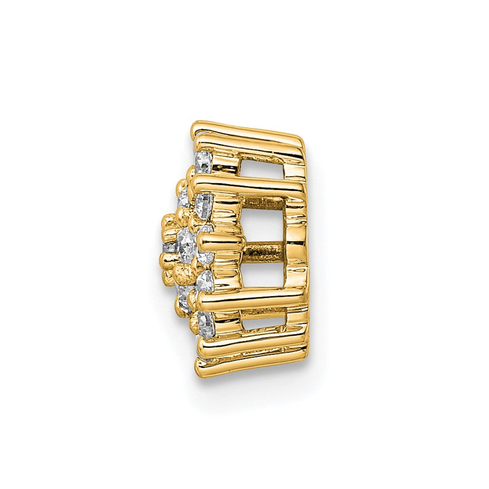 14k 1/4 carat Lab Grown Diamond VS/SI+ G+ Complete Chain Slide Pendant