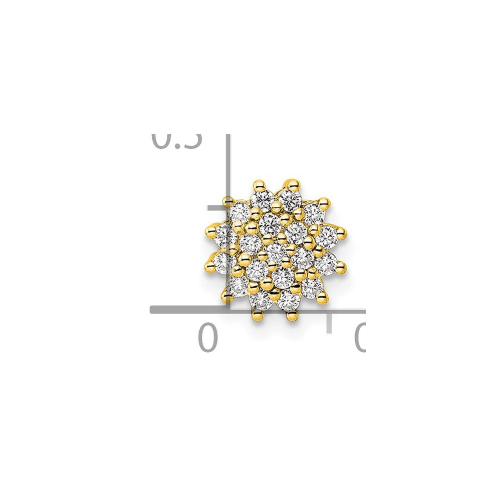 14k 1/4 carat Lab Grown Diamond VS/SI+ G+ Complete Chain Slide Pendant
