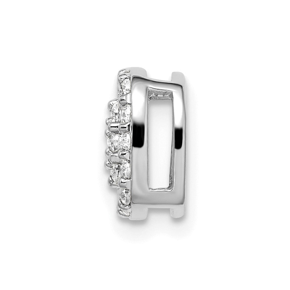 14k White Gold 3/8 carat Lab Grown Diamond VS/SI+ G+ Complete Chain Slide Pendant