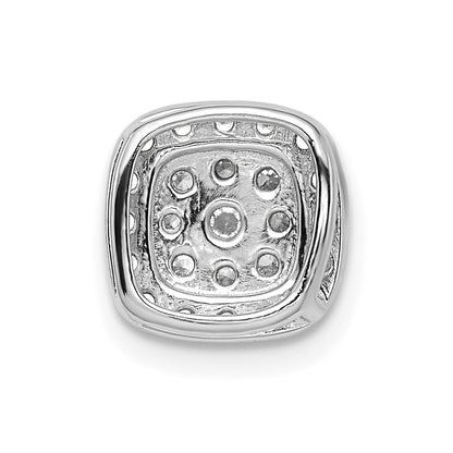 14k White Gold 3/8 carat Lab Grown Diamond VS/SI+ G+ Complete Chain Slide Pendant