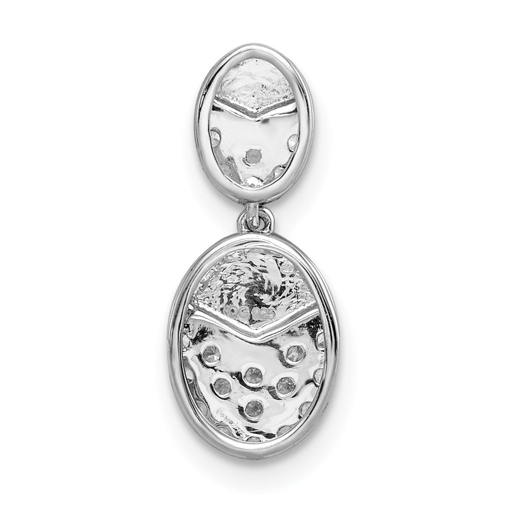 14k White Gold 1/5 carat Lab Grown Diamond VS/SI+ G+ Dangle Chain Slide Pendant