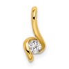 14k 1/10 carat Lab Grown Diamond VS/SI+ G+ Complete Fashion Pendant