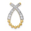 14K Lab Grown Diamond VS/SI+ G+ Teardrop Pendant