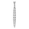14k White Gold 1 carat Lab Grown Diamond VS/SI+ G+ Fashion Bar Pendant
