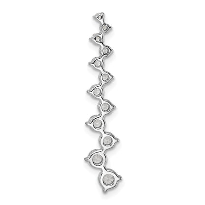 14k White Gold 1 carat Lab Grown Diamond VS/SI+ G+ Fashion Bar Chain Slide Pendant