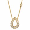 14k 3/4 carat Lab Grown Diamond VS/SI+ G+ Complete 18 inch Fashion Teardrop Necklace