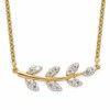 14k 3/8 carat Lab Grown Diamond VS/SI+ G+ Complete Branch with Leaves 18 inch Necklace